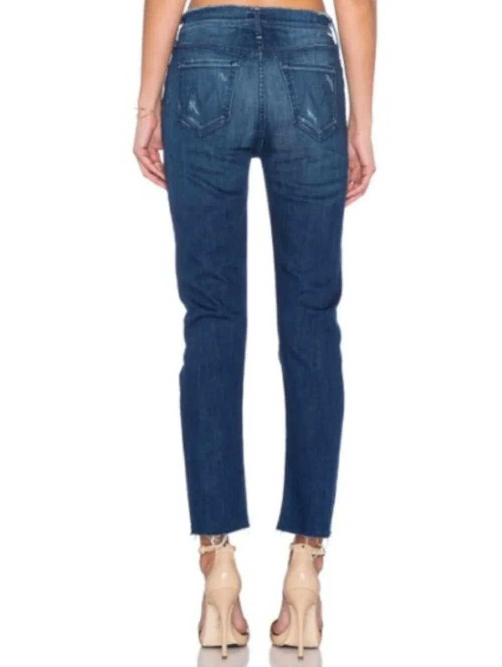 Mother Double Fray Vagabond‎ Jeans in Take The Edge Off Size 30 Distressed USA